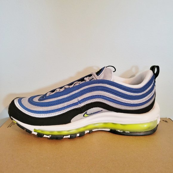 Nike Air Max 97 OG Atlantic Blue Running Shoes Womens 8 Silver Yellow - Picture 3 of 6